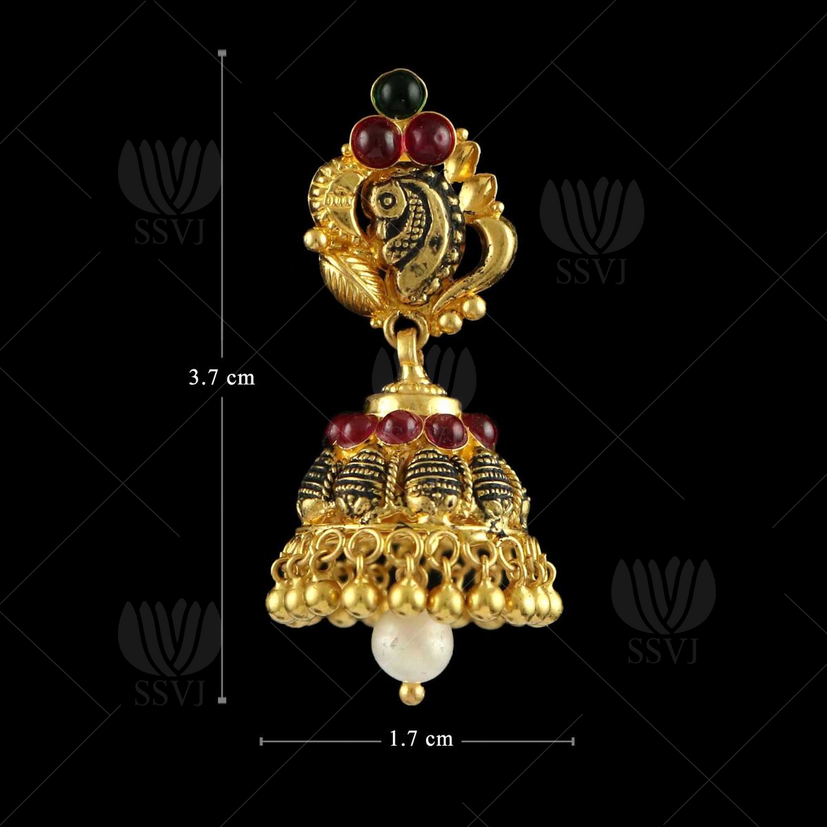 22 kt gold antique jimikki